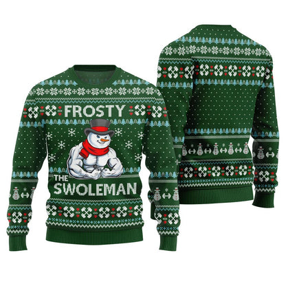 Frosty the Swole Man Ugly Christmas Sweater