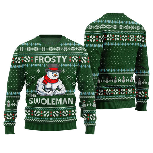 Frosty the Swole Man Ugly Christmas Sweater