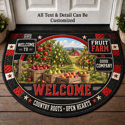 Fruit Farm Personalized Half Round Mat | 5To9Vibe