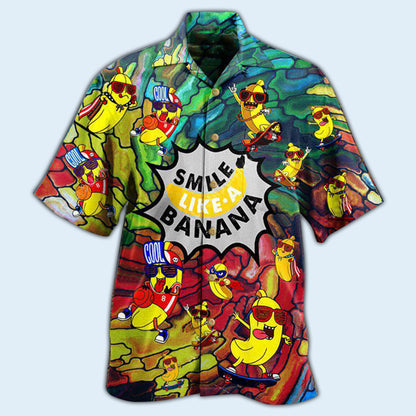 Fruit Smile Like Funny Bananas - Hawaiian Shirt 
