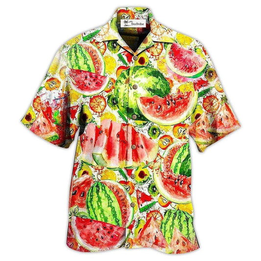 Hawaiian Shirt / Adults / S Fruit Summer Time Watermelon - Hawaiian Shirt 