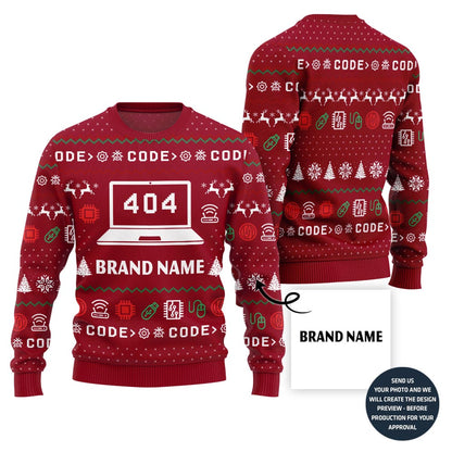 Funny 404 Error Custom Ugly Sweater