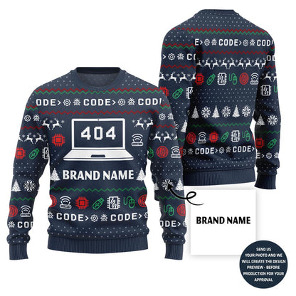 Funny 404 Error Custom Ugly Sweater