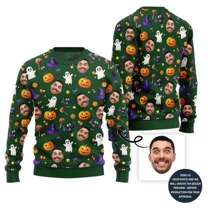 Funny All Over Print Custom Halloween Sweater For Men
