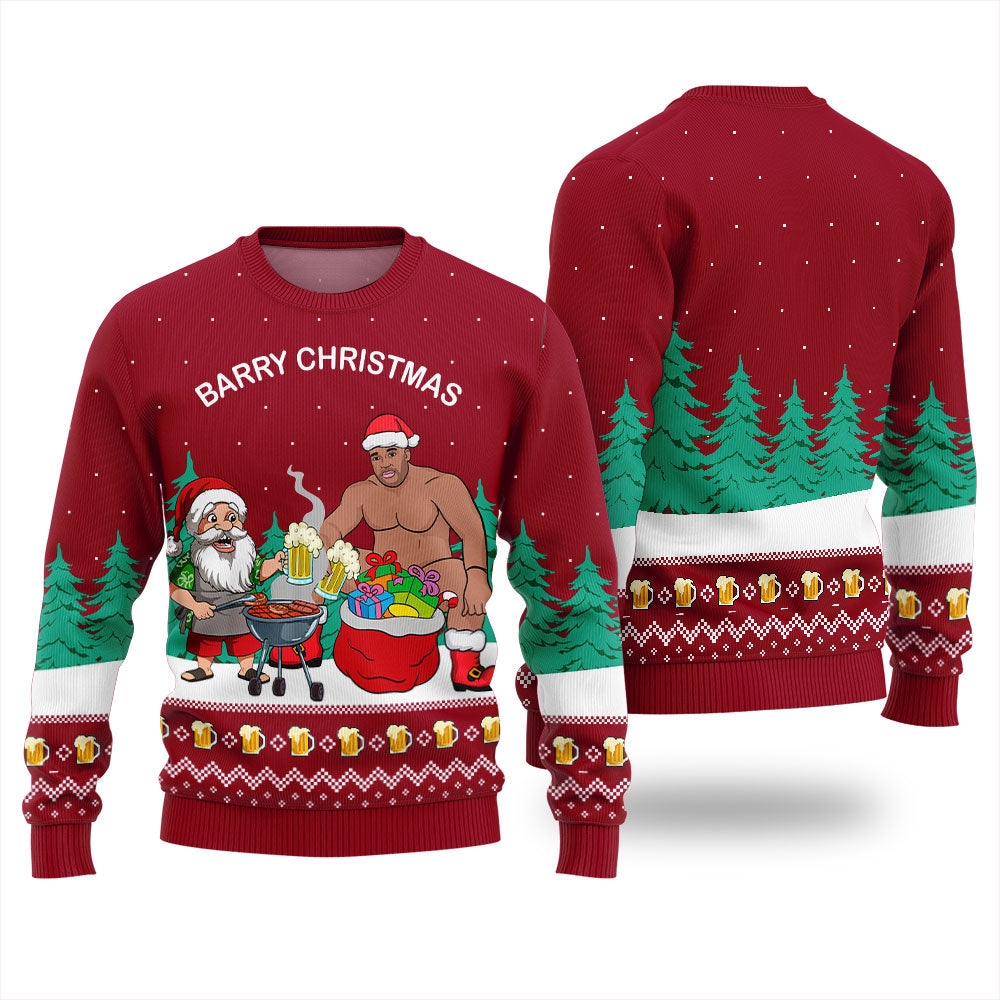 Funny Barry Christmas Ugly Christmas Sweater