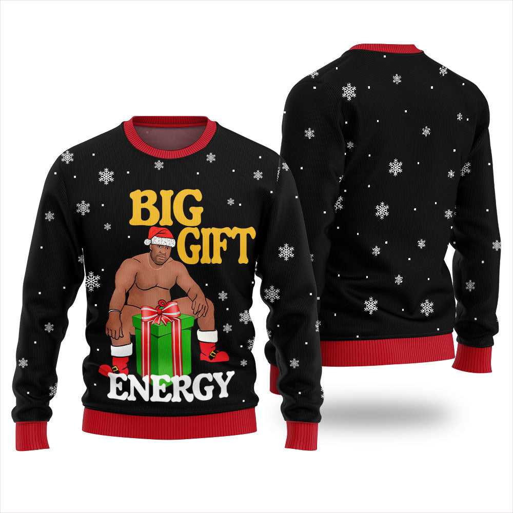 Funny Big Gift Energy Barry Wood Christmas Sweater