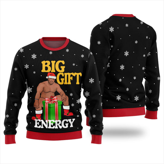 Funny Big Gift Energy Barry Wood Christmas Sweater