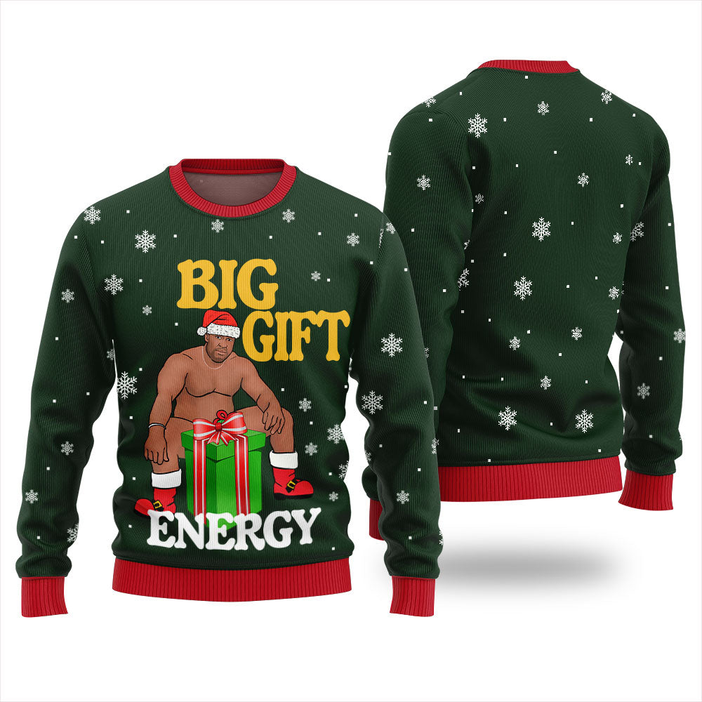 Funny Big Gift Energy Barry Wood Christmas Sweater