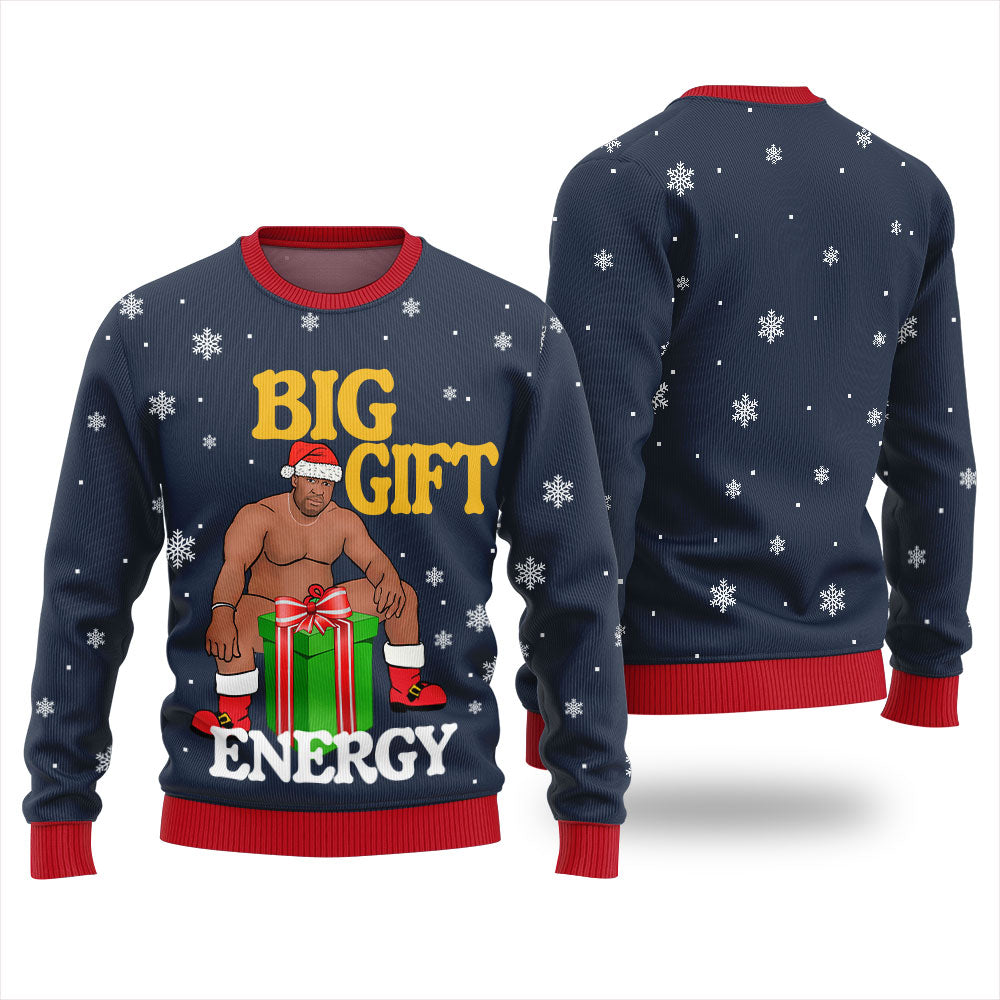 Funny Big Gift Energy Barry Wood Christmas Sweater