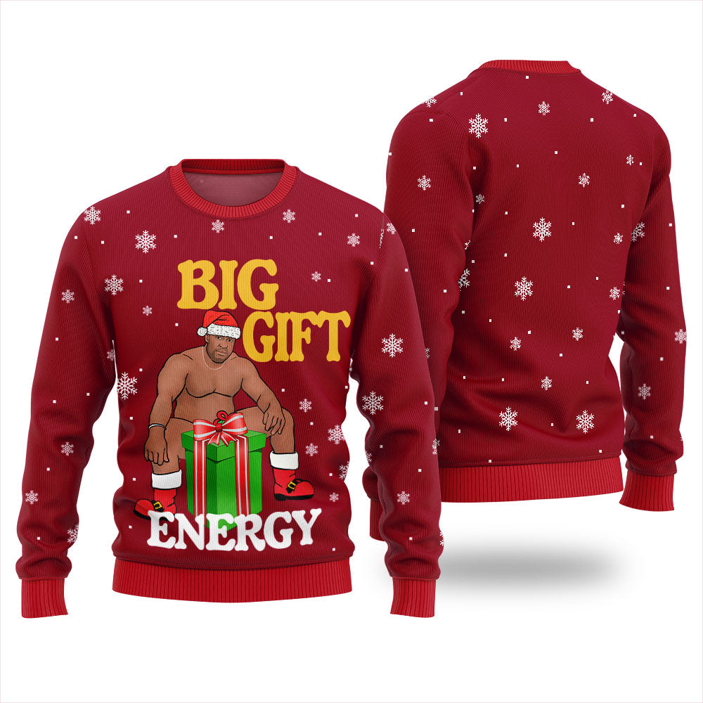 Funny Big Gift Energy Barry Wood Christmas Sweater