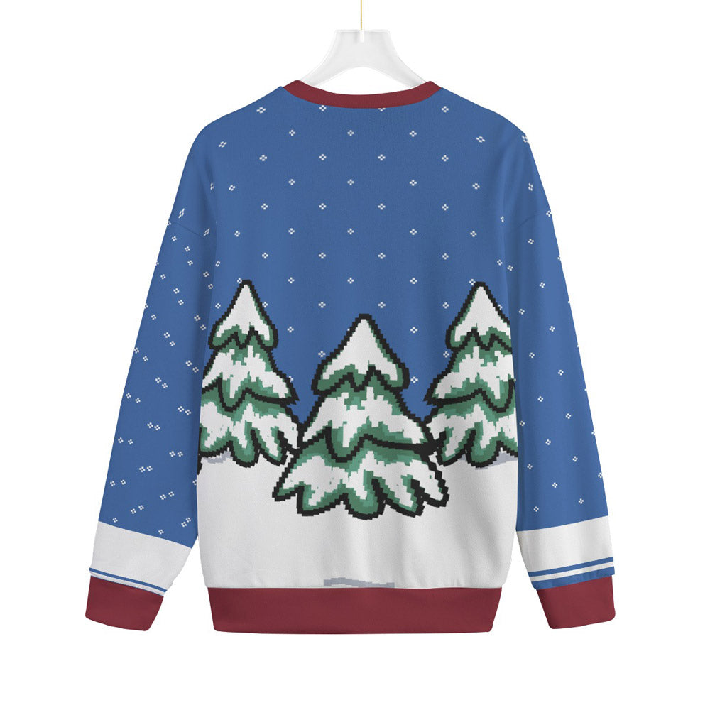 Funny Bigfoot Gingerbread Oversized Christmas Sweater Royal