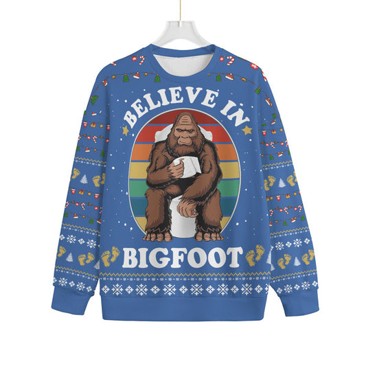 Funny Bigfoot Toilet Men Big And Tall Christmas Sweater