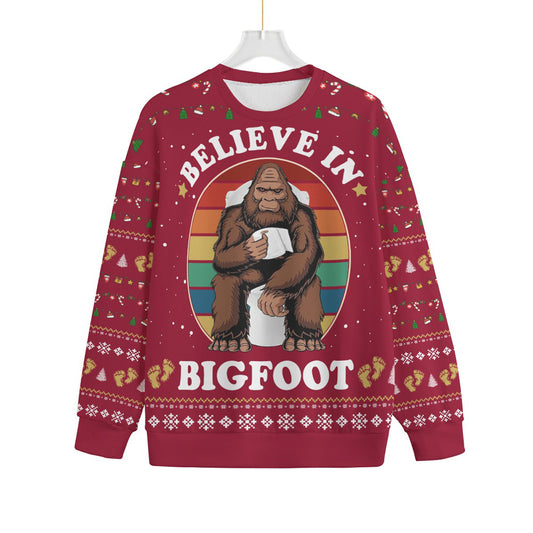 Funny Bigfoot Toilet Women's Plus Size Ugly Christmas Sweater
