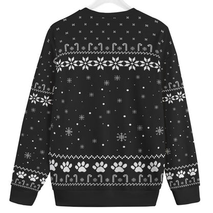 Funny Black Cat Womens Plus Ugly Christmas Sweater