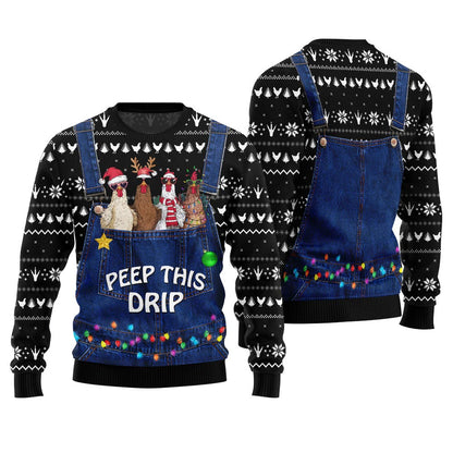 Funny Boss Chicken Farm Ugly Christmas Sweater