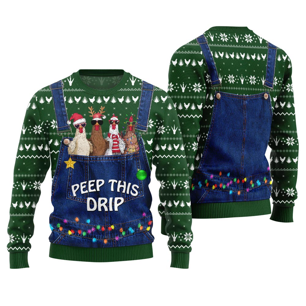 Funny Boss Chicken Farm Ugly Christmas Sweater