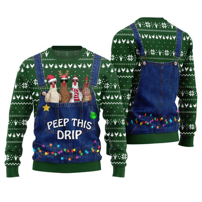 Funny Boss Chicken Farm Ugly Christmas Sweater