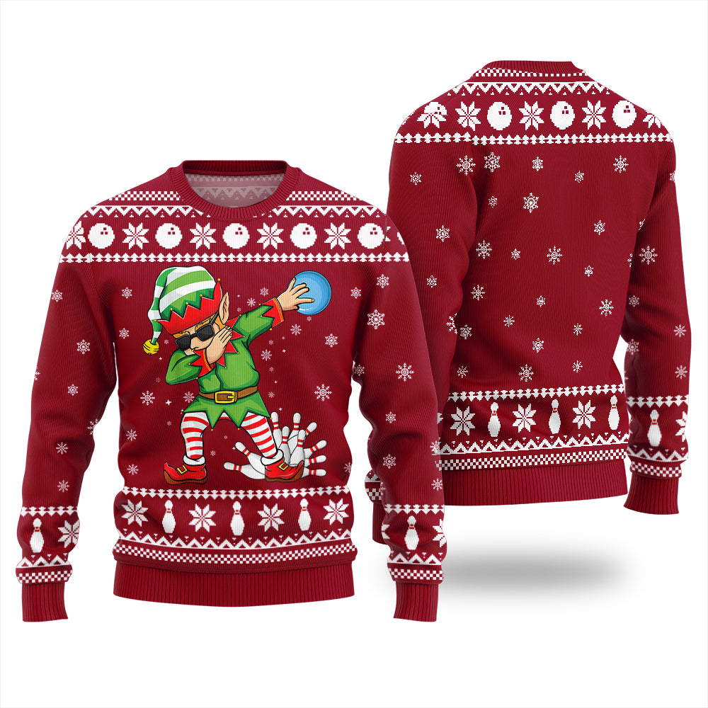 Funny Bowling Ugly Christmas Sweater