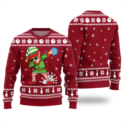 Funny Bowling Ugly Christmas Sweater