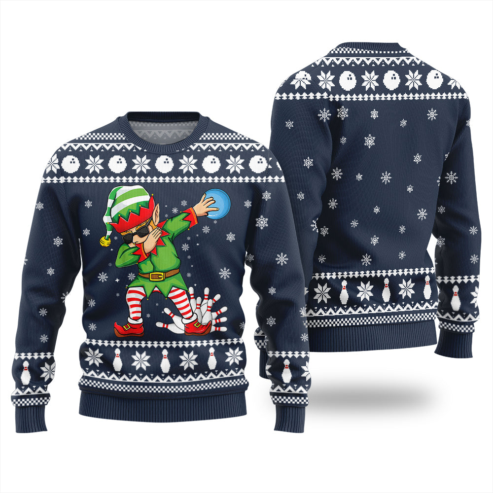 Funny Bowling Ugly Christmas Sweater