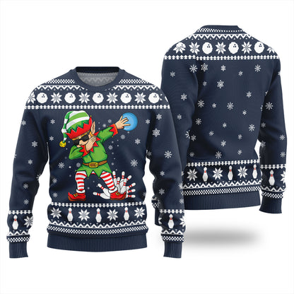 Funny Bowling Ugly Christmas Sweater