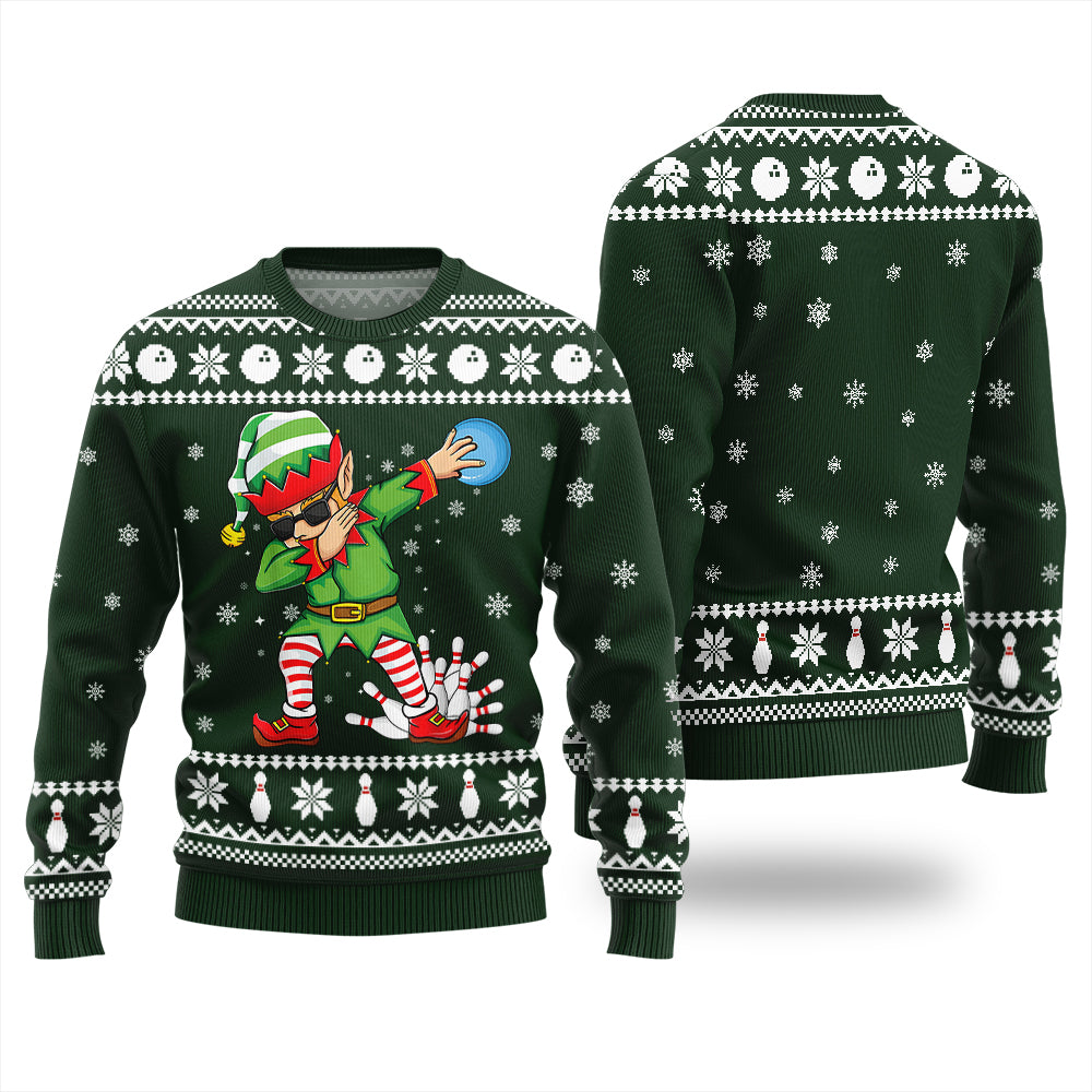 Funny Bowling Ugly Christmas Sweater