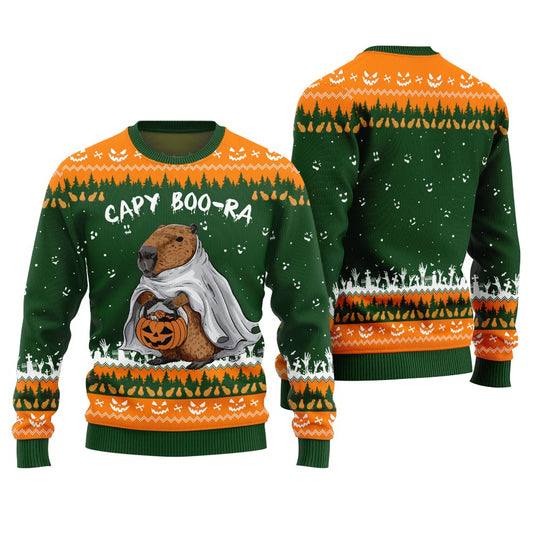 Funny Capy Boo Ra Halloween Sweater