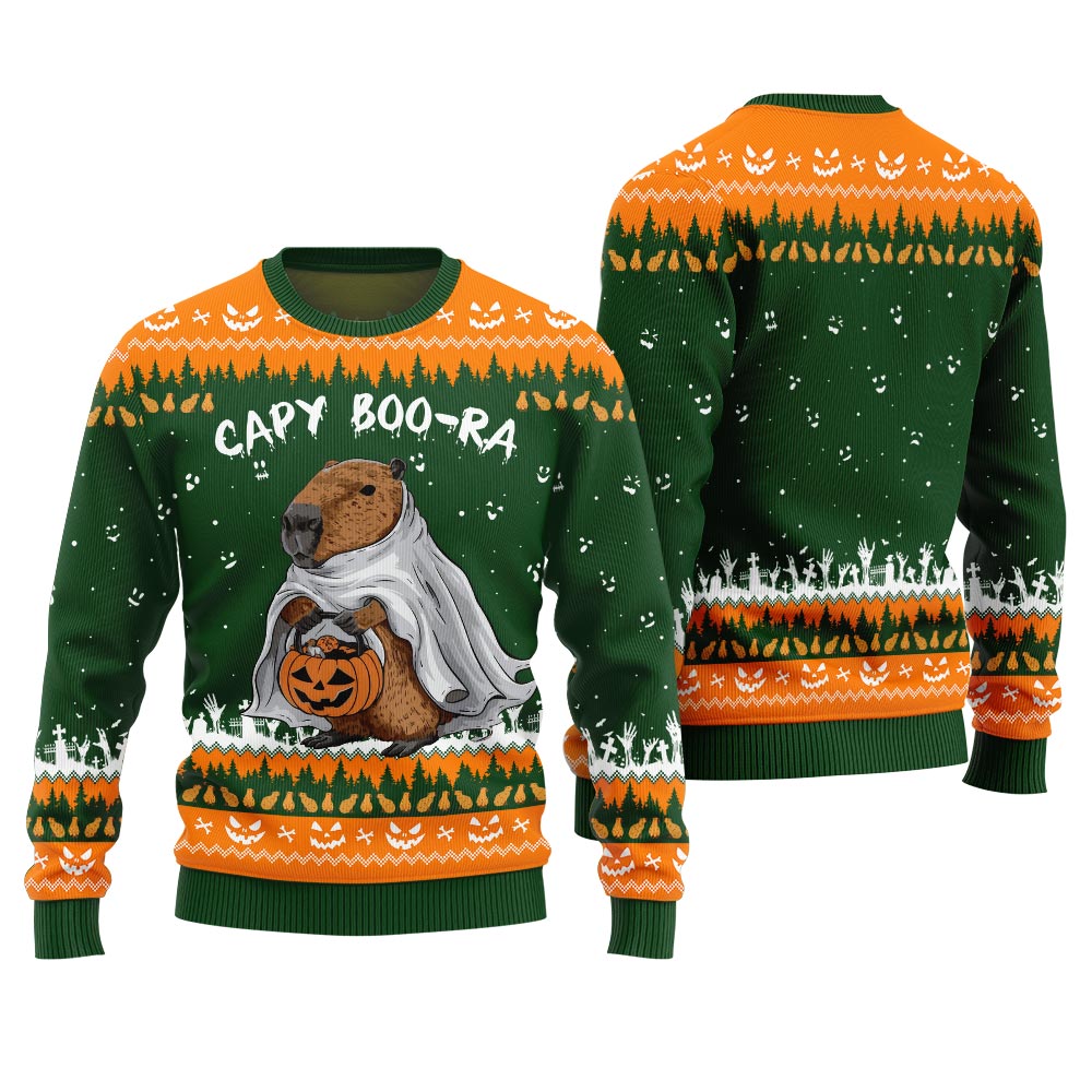 Capybara Halloween Ugly Christmas Sweater