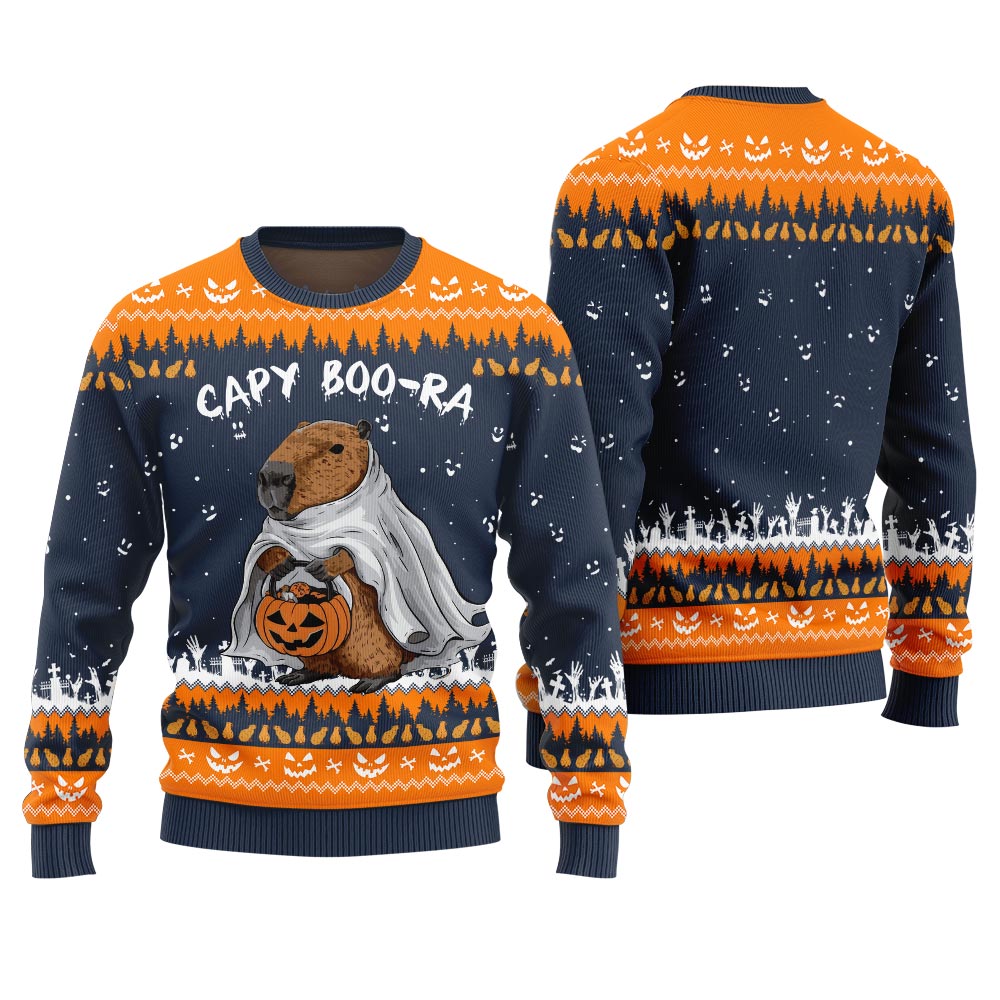 Capybara Halloween Ugly Christmas Sweater