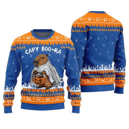 Funny Capy Boo Ra Halloween Sweater