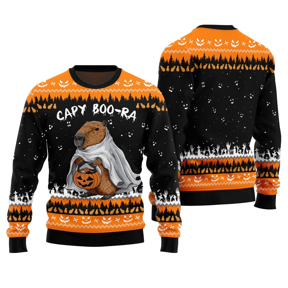Capybara Halloween Ugly Christmas Sweater