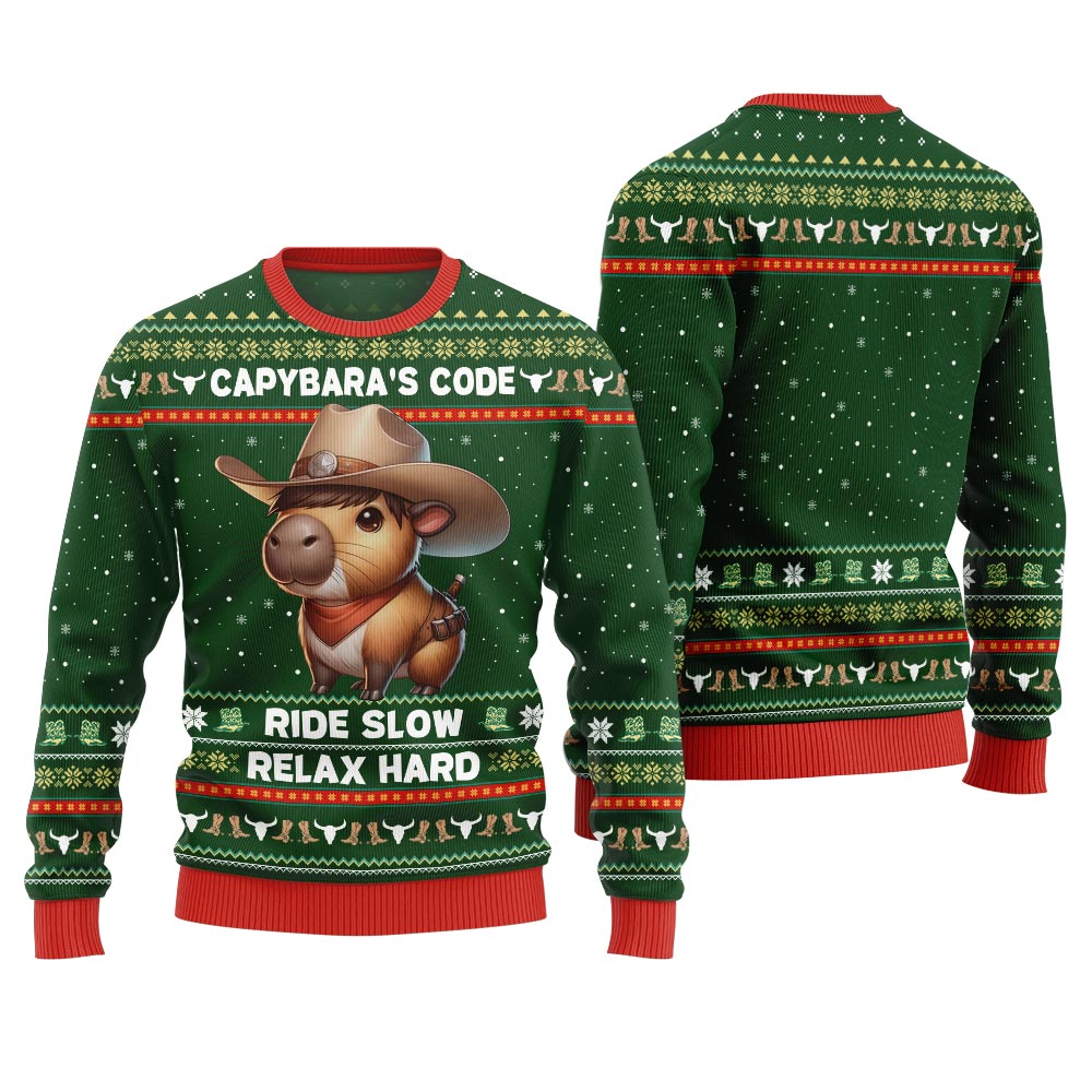 Funny Capybara Ugly Christmas Sweater