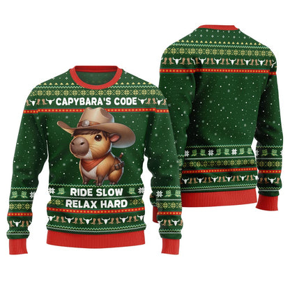 Funny Capybara Ugly Christmas Sweater