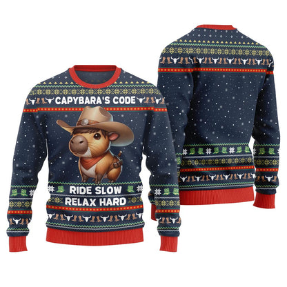 Funny Capybara Ugly Christmas Sweater