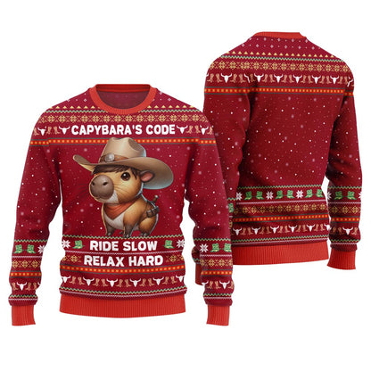 Funny Capybara Ugly Christmas Sweater