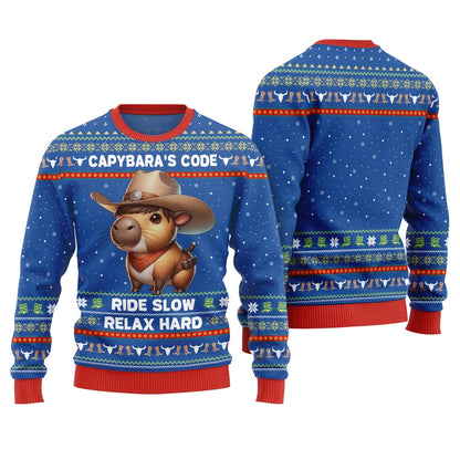 Funny Capybara Ugly Christmas Sweater