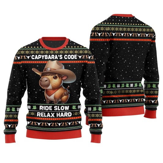 Funny Capybara Ugly Christmas Sweater