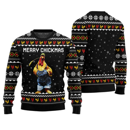 Funny Chicken Mens Ugly Christmas Sweater
