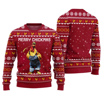 Funny Chicken Ugly Christmas Sweater For Women