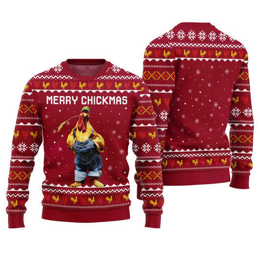 Funny Chicken Ugly Christmas Sweater For Women