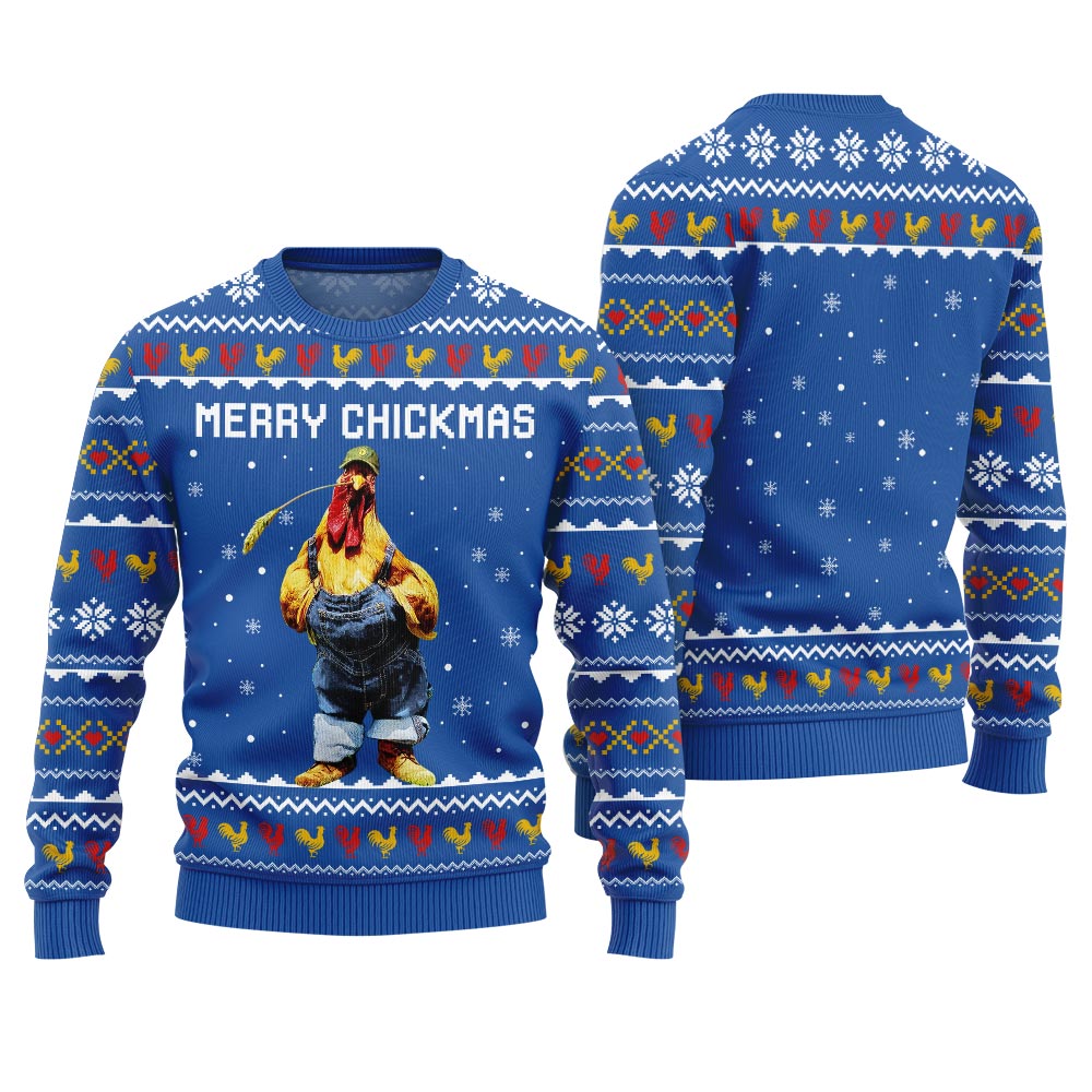 Funny Chicken Ugly Christmas Sweater For Women