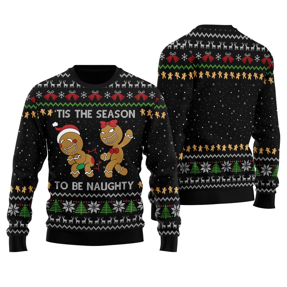 Tis The Season To Be Naughty Cookies Men's Ugly Christmas Sweater
