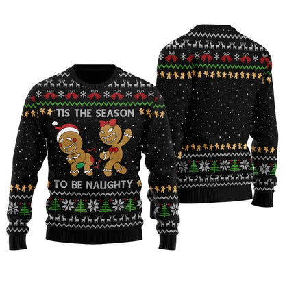 Tis The Season To Be Naughty Cookies Men's Ugly Christmas Sweater