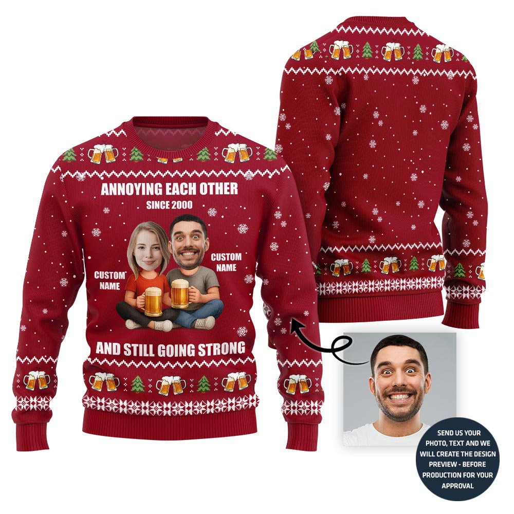 Funny Couple Custom Ugly Sweater