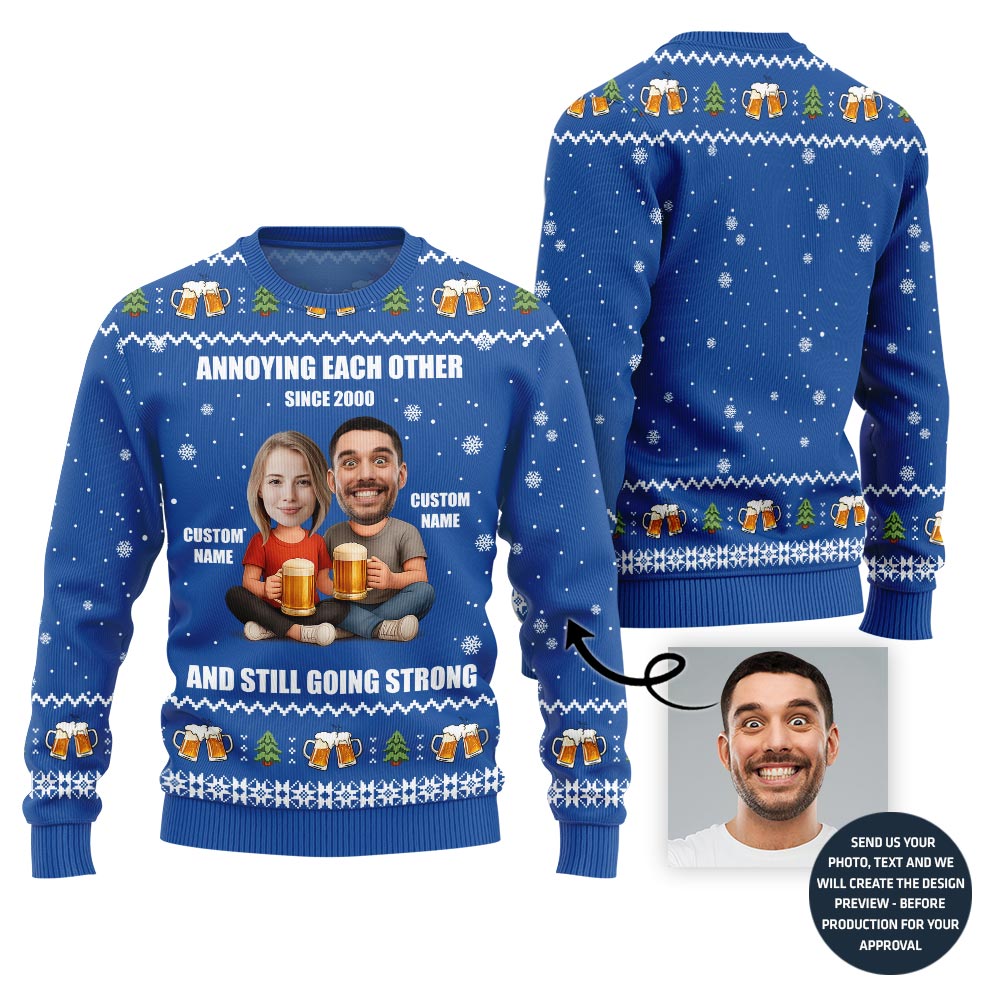 Funny Couple Custom Ugly Sweater