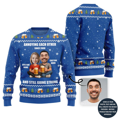 Funny Couple Custom Ugly Sweater