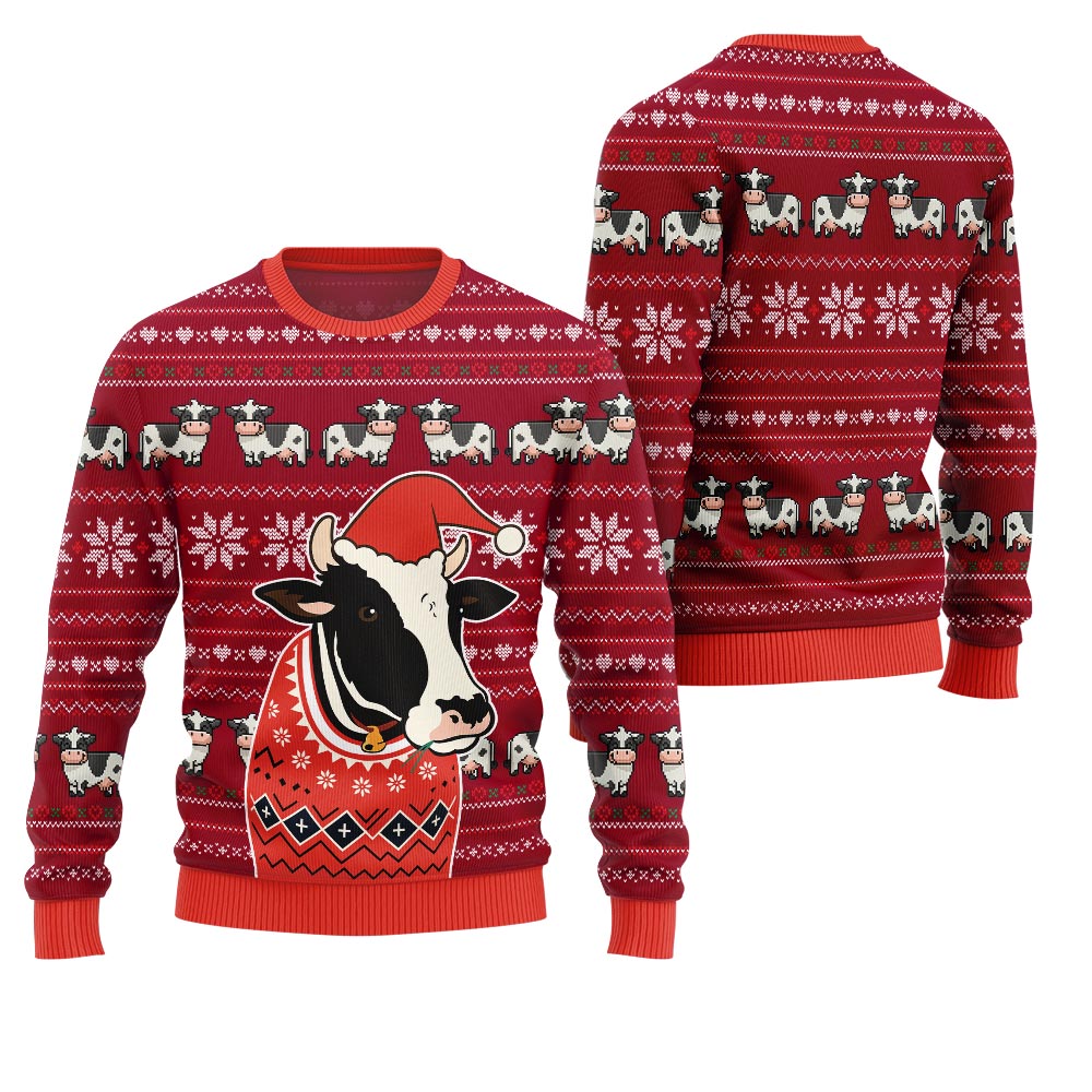 Funny Cow Ugly Christmas Sweater