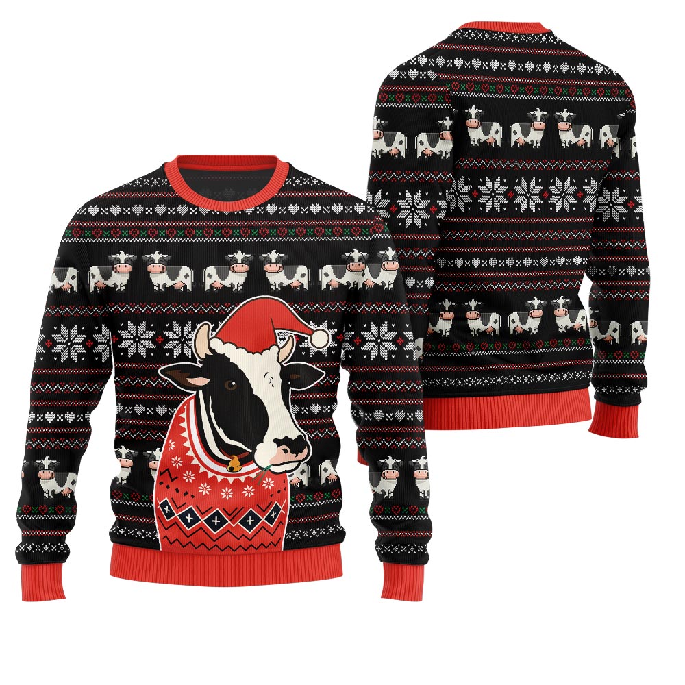 Funny Cow Ugly Christmas Sweater