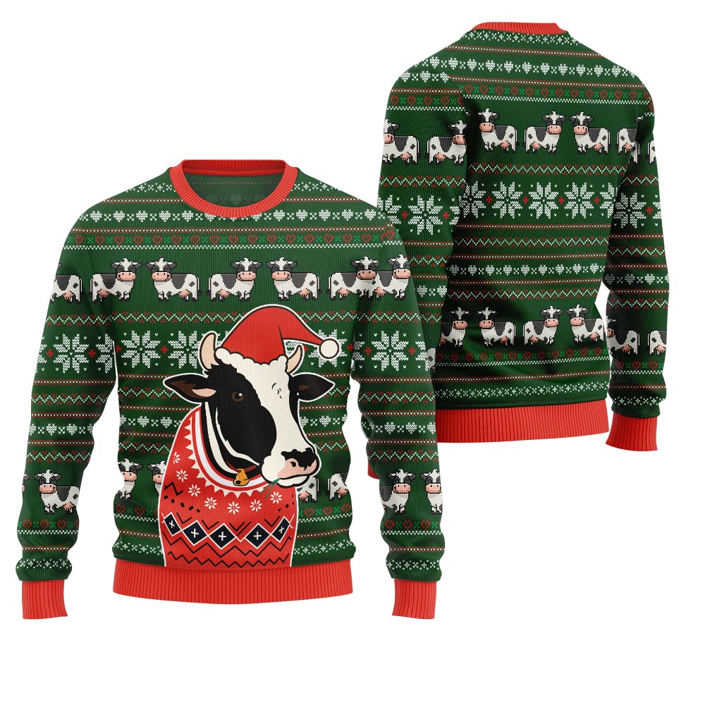 Funny Cow Ugly Christmas Sweater