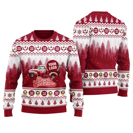 Funny Cusom Logo Ugly Christmas Sweater